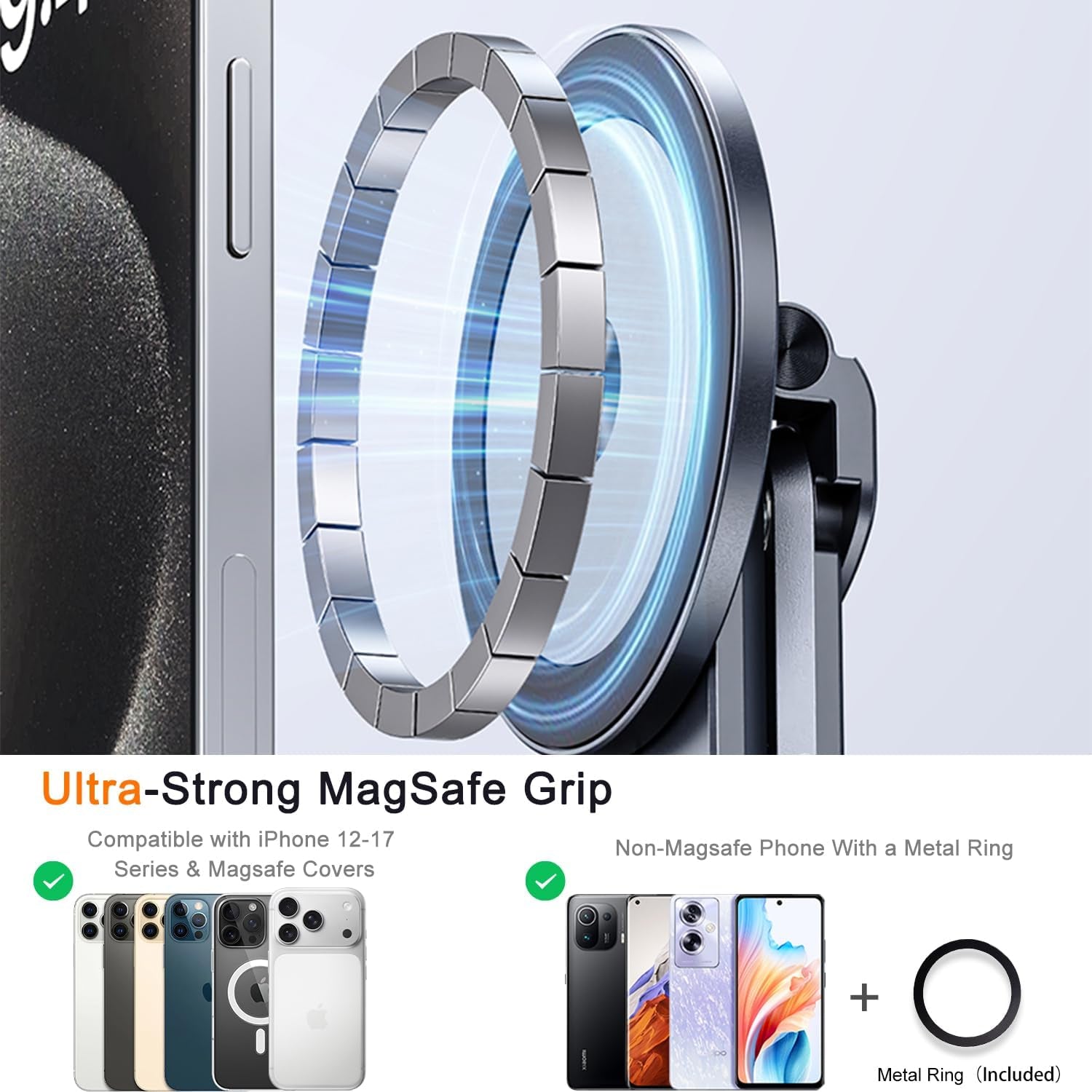 4-In-1 Foldable Laptop Stand, Portable Magnetic Phone Holder