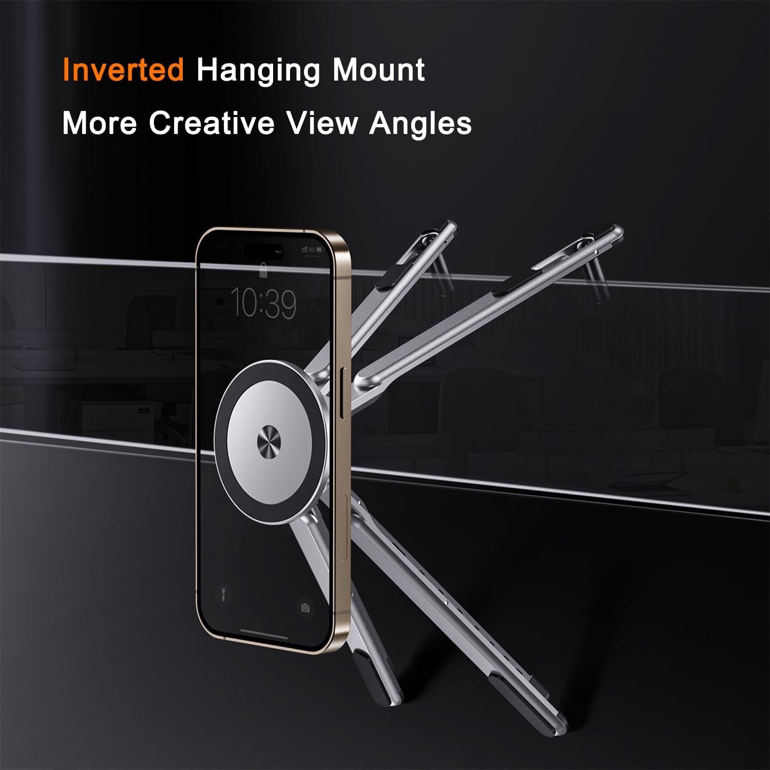 4-In-1 Foldable Laptop Stand, Portable Magnetic Phone Holder